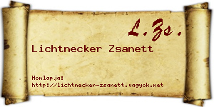 Lichtnecker Zsanett névjegykártya